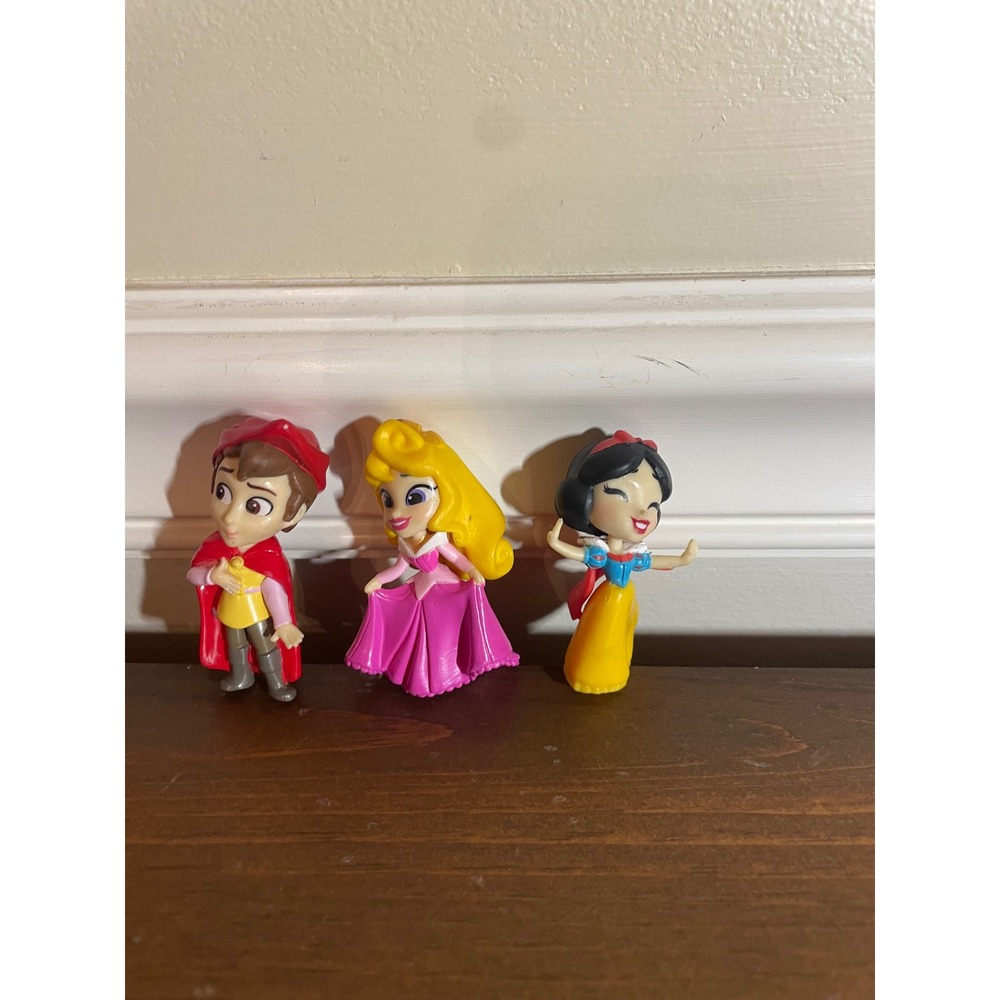 Disney Doorables Snow White Aurora Prince Phillip Mini Figure Lot 3pc
